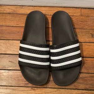 Adidas Mens slides in Black, size 10